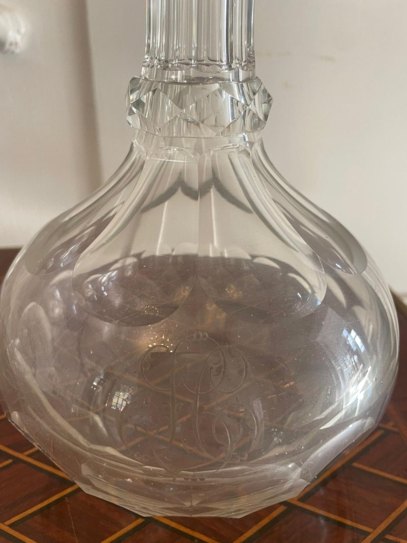 Pair of Antique Victorian Quality Cut Glass Decanters - Image 3